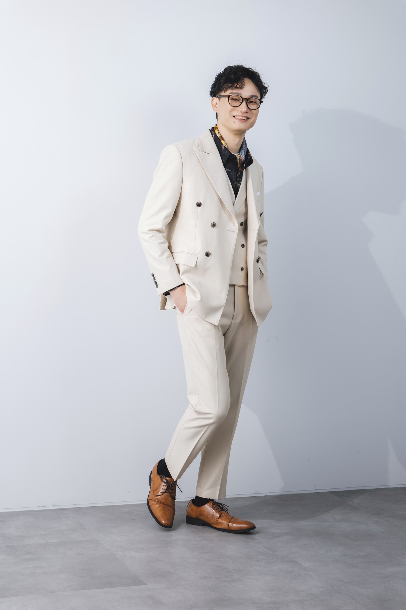 Dress Curreのメンズ アイボリーの三つ揃い